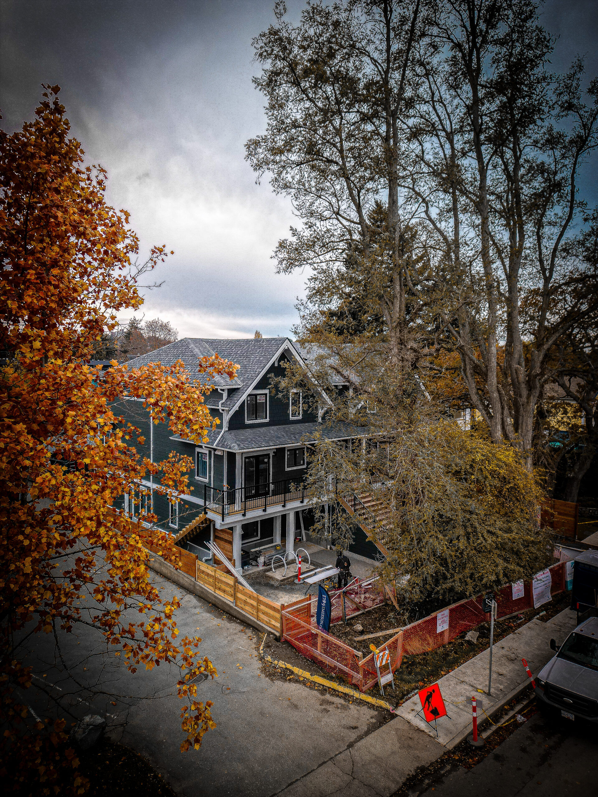 Emerson project aerial view by Rolling Tides Construction